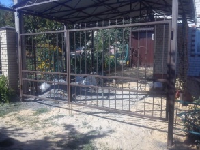 Решетчатые ворота распашные - пример 12 фото в Сарове